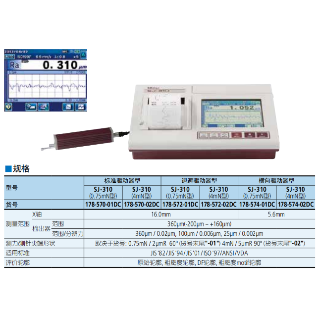 三丰便携式粗糙度仪SJ-310